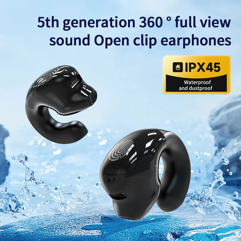 AquaTune™ - Open Clip Wireless Bone Conduction TWS Earbuds with IPX45 Waterproof Rating