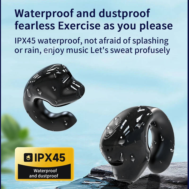 AquaTune™ - Open Clip Wireless Bone Conduction TWS Earbuds with IPX45 Waterproof Rating