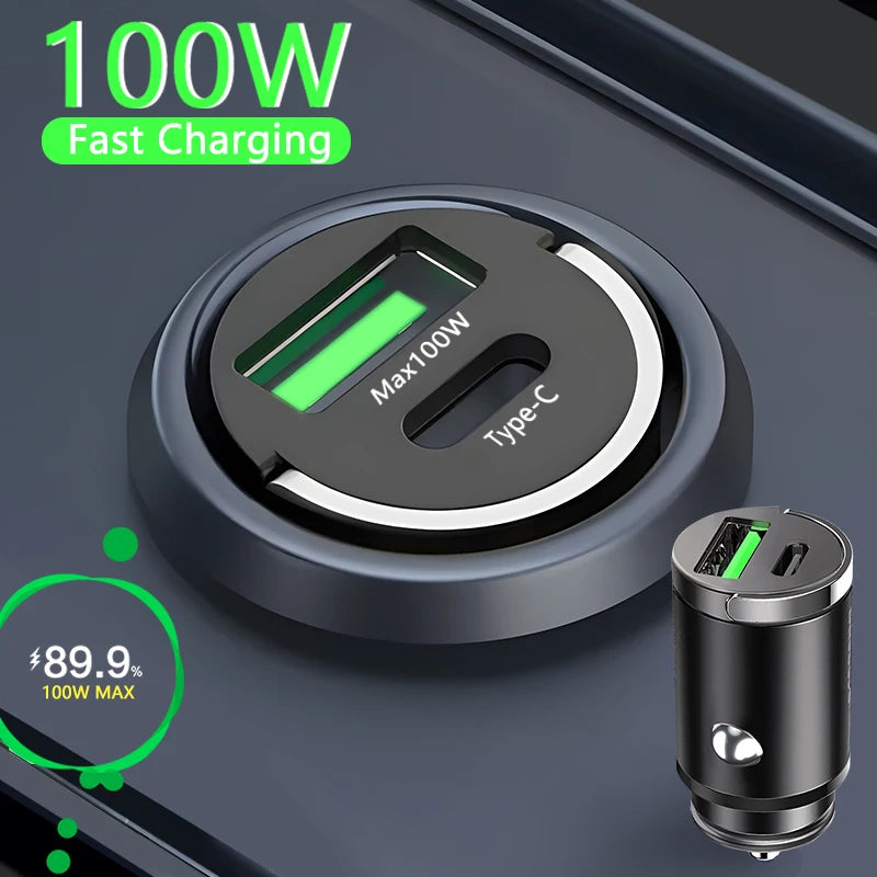 ChargePro™ - 100W Ultra-Fast Mini Car Charger