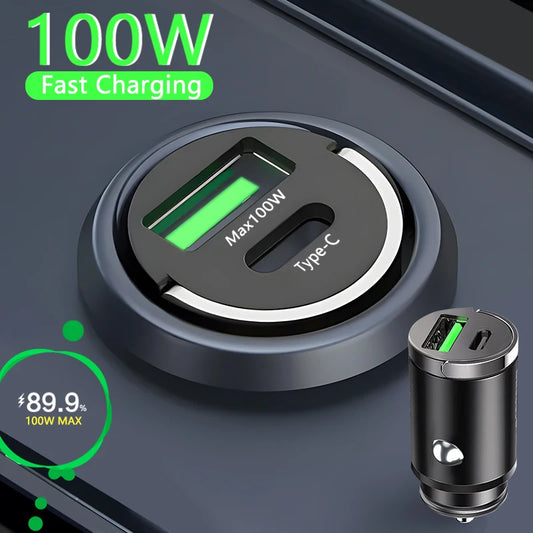 ChargePro™ - 100W Ultra-Fast Mini Car Charger